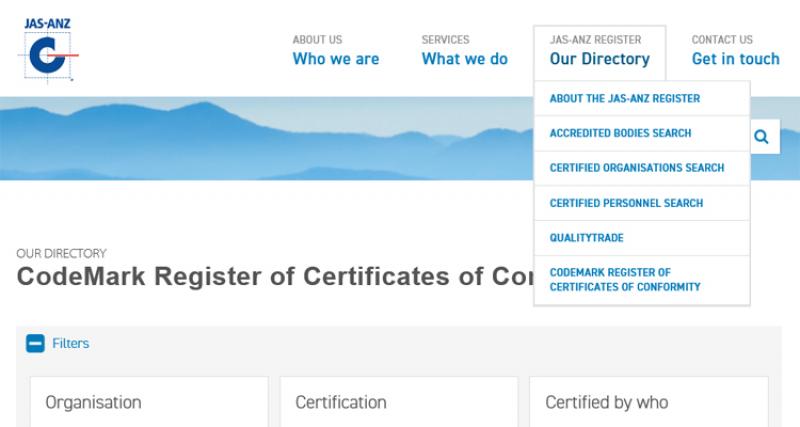 CodeMark Certificate Register